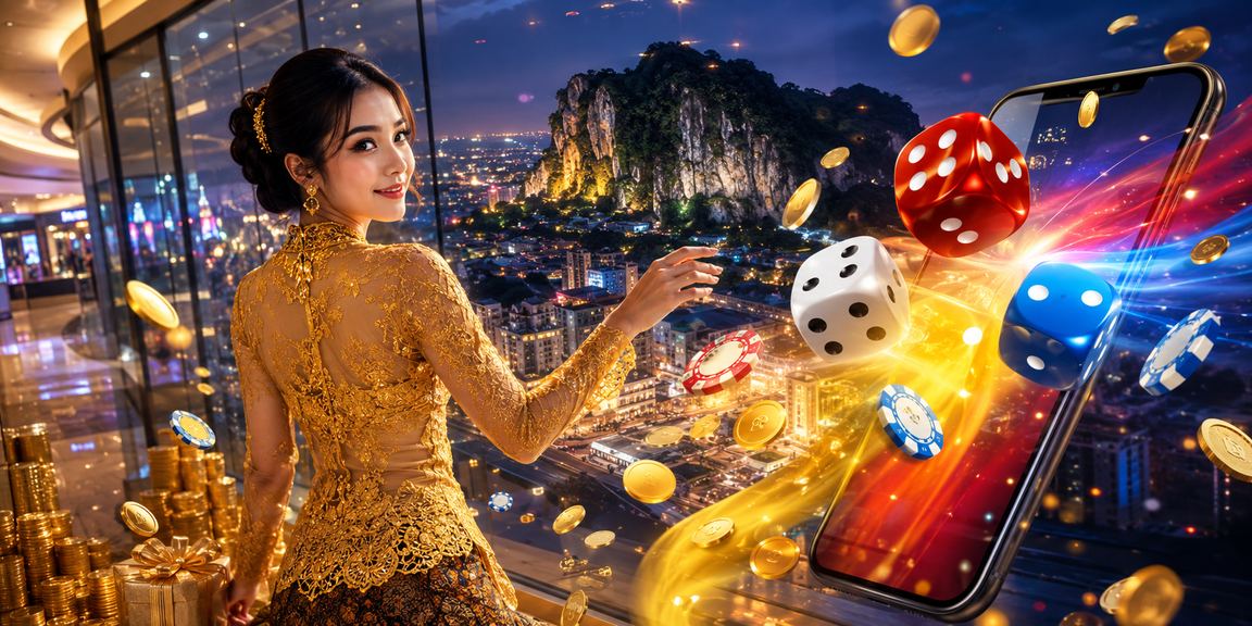 Ilustrasi permainan dadu dan odds dalam talian di Ipoh